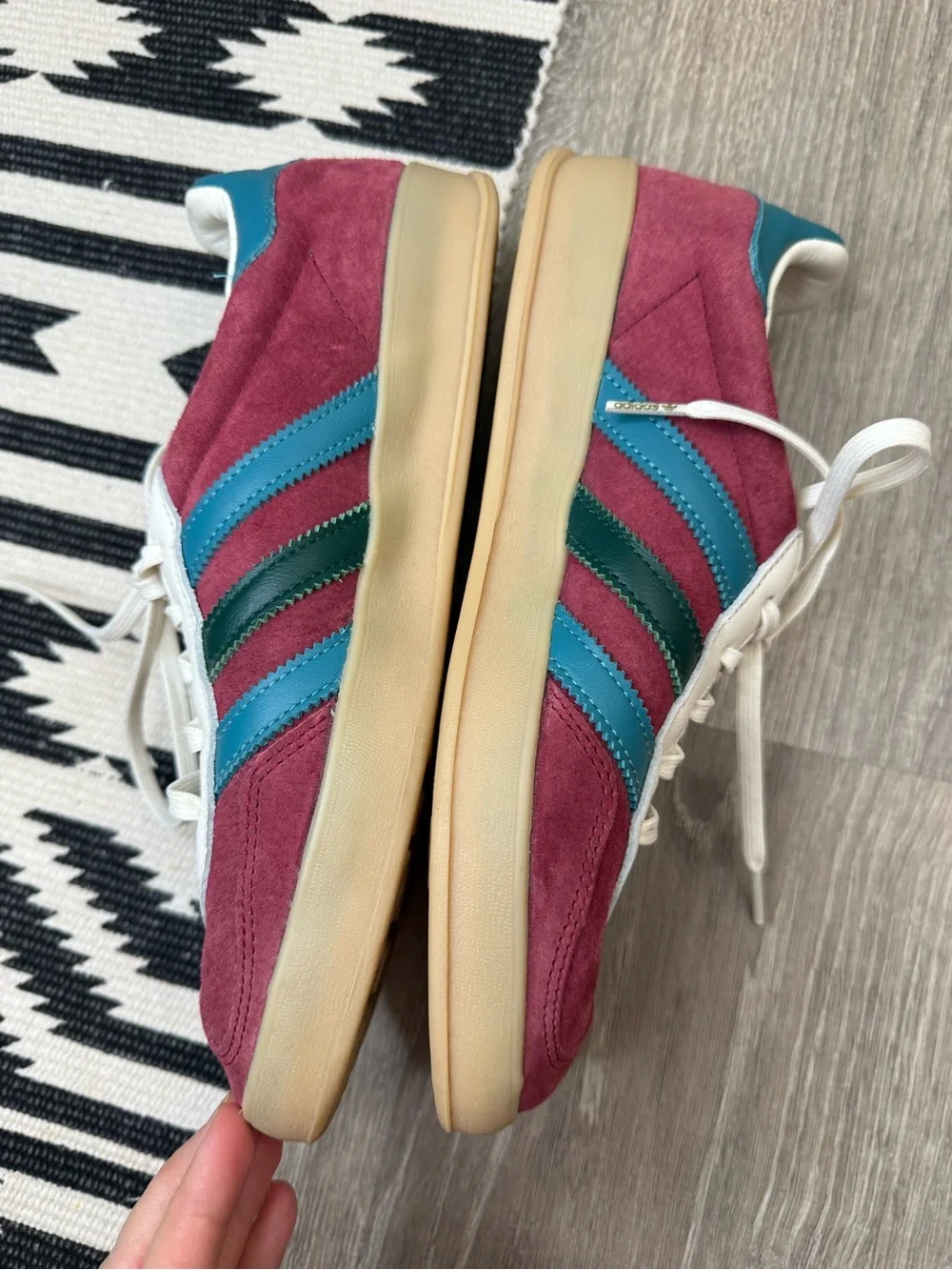 Adidas Gazelle Indoor Collegiate Burgundy/Arctc Fusion/Collegiate Green Size 7.5